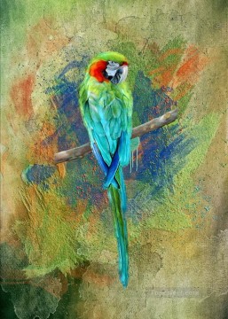 花 鳥 Painting - オウム砂鳥